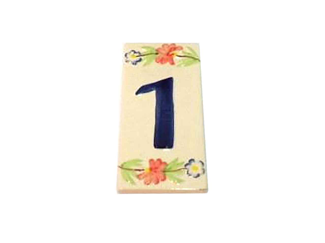numero 1 fuori porta rett.h.14,5x6,8cm