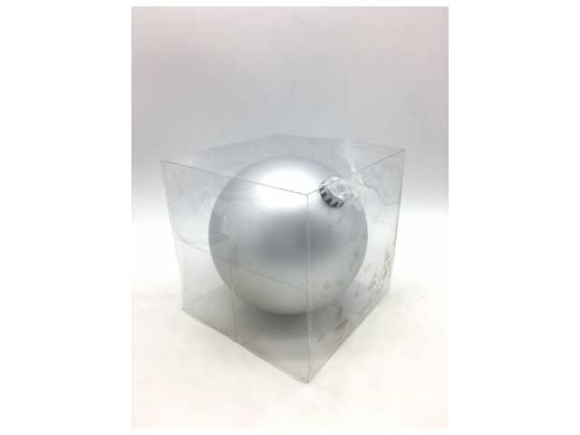 palline natalizie opaco argento diametro 15cm
