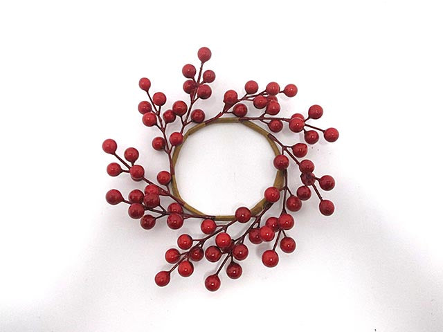 corona bacche rosse d24cm