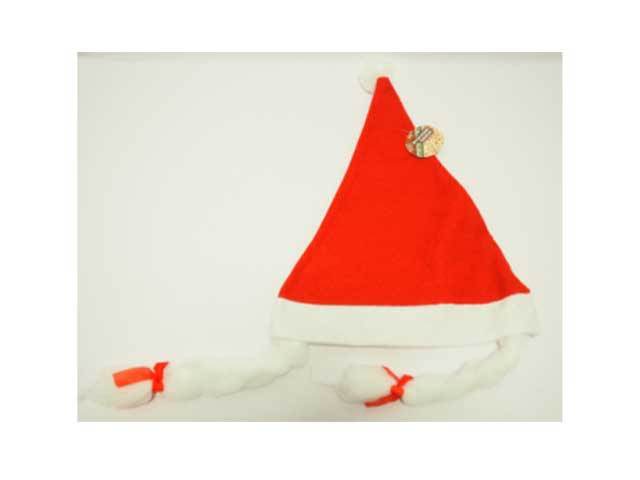 cappello natale con trecce 60x28cm