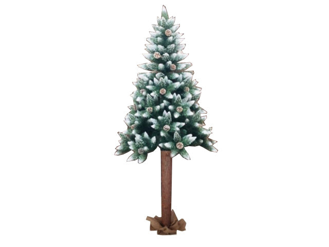 Albero di natale punte innevate con pigne 270cm