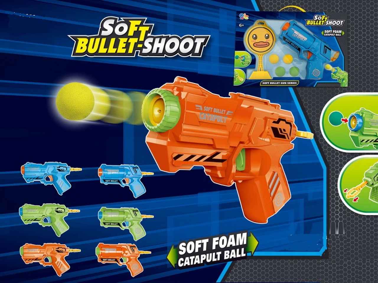 Pistola soft bullet shoot 32x22x5.5cm