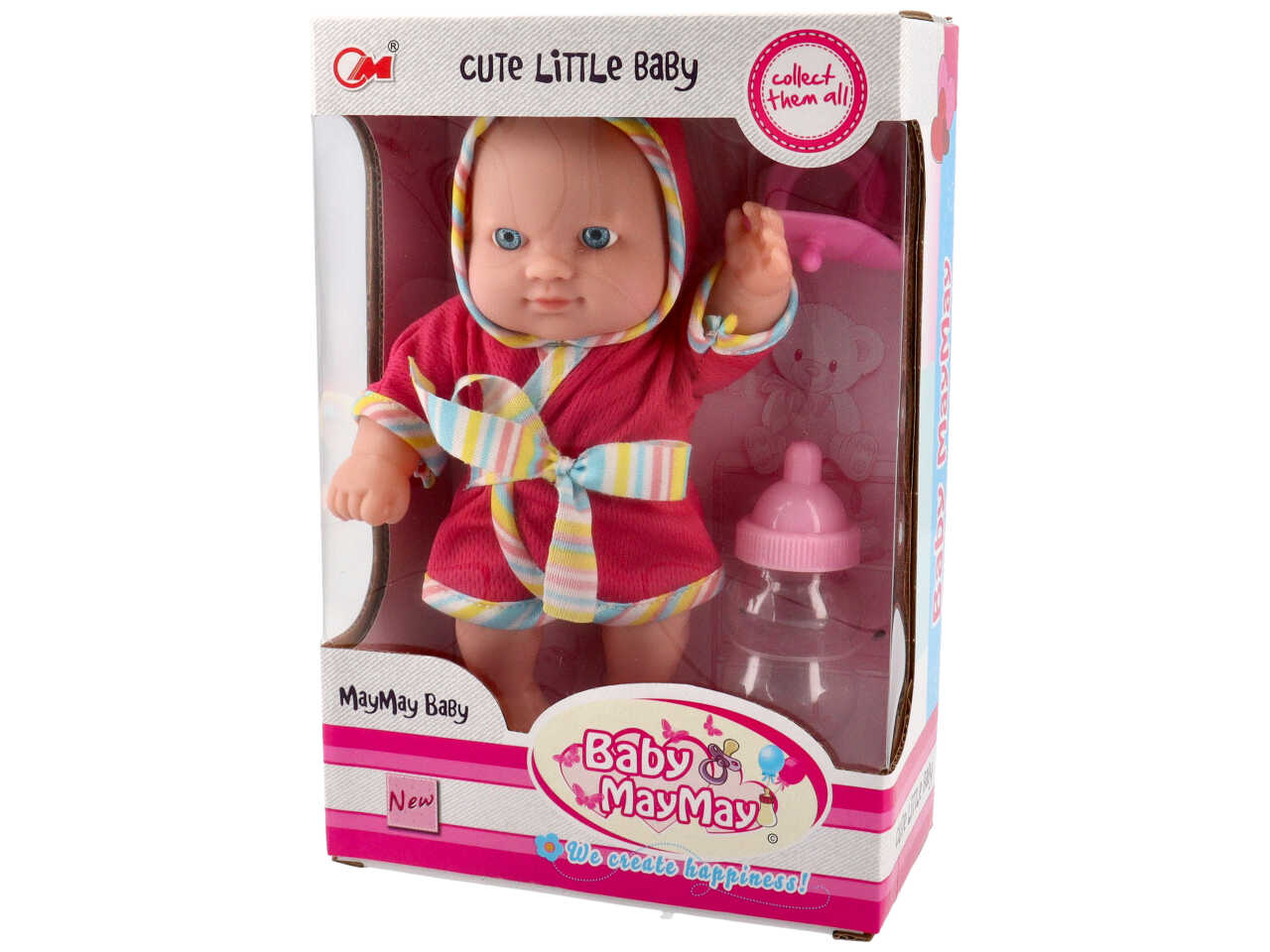 Bambola baby may may in 3 colori 15.5x8x23cm