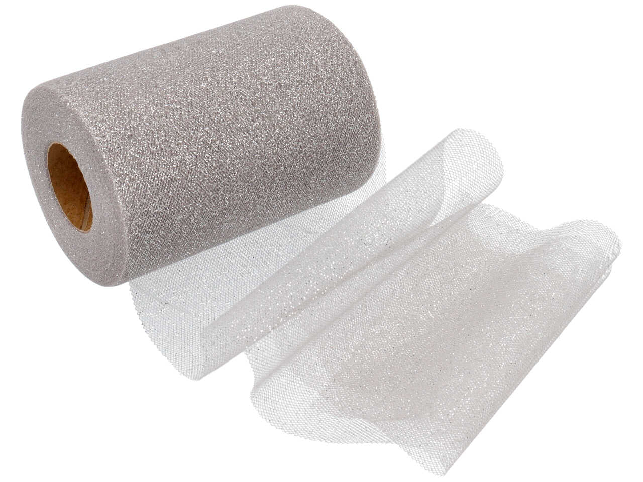 rotolo tulle glitt.15,5x50mt arg.glitter125arg