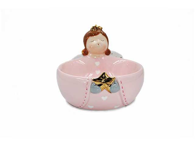 Coppetta ceramica rosa grande f505