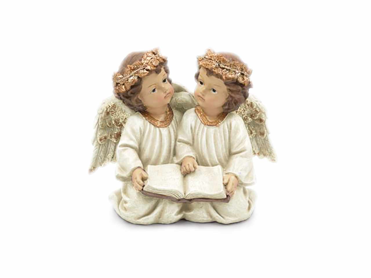 Coppia angeli con luce 20x25cm