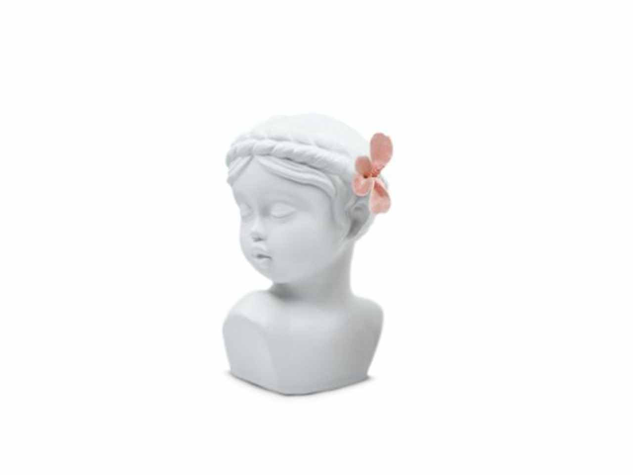 Figura mezzo busto bimba in ceramica 19cm