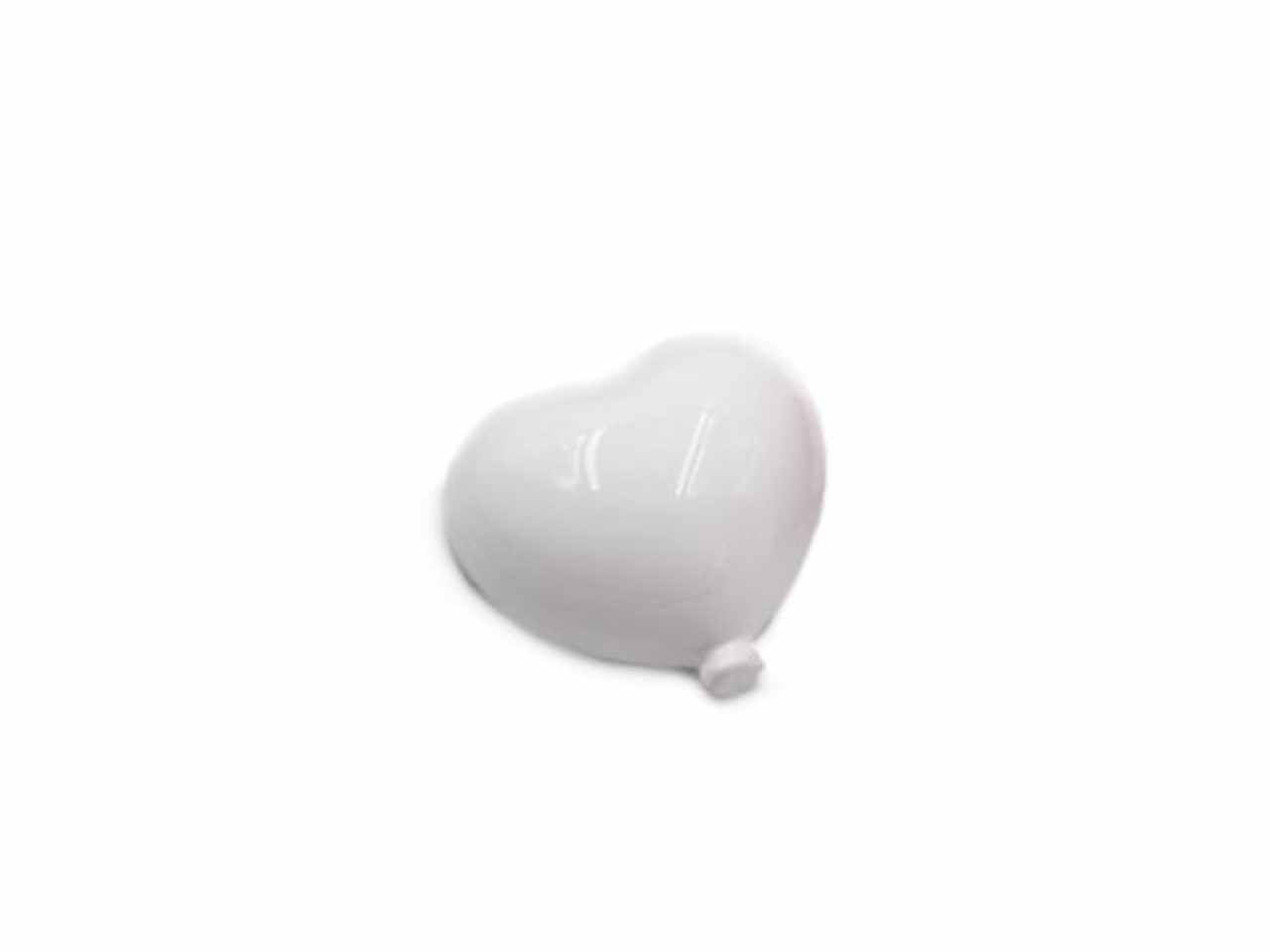 Cuore bianco con calamita 6cm in ceramica