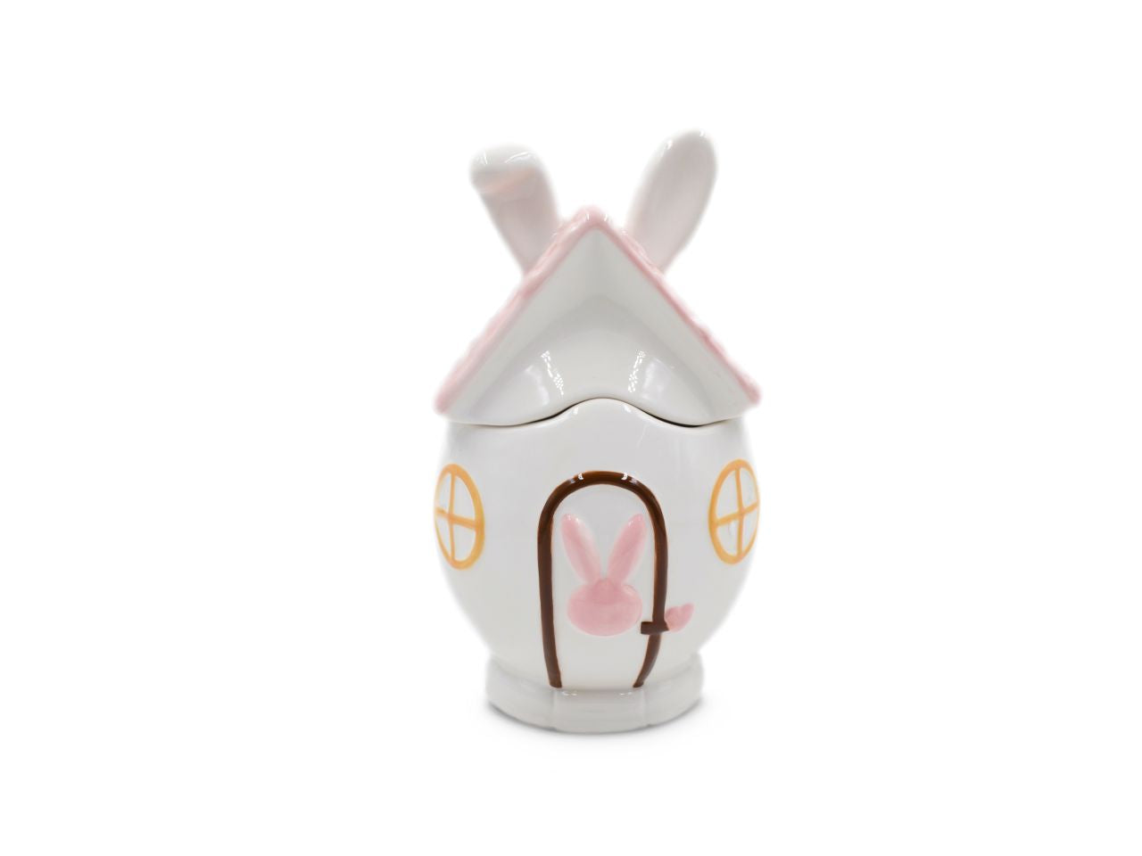 coniglio casetta ceramica 21cm f304