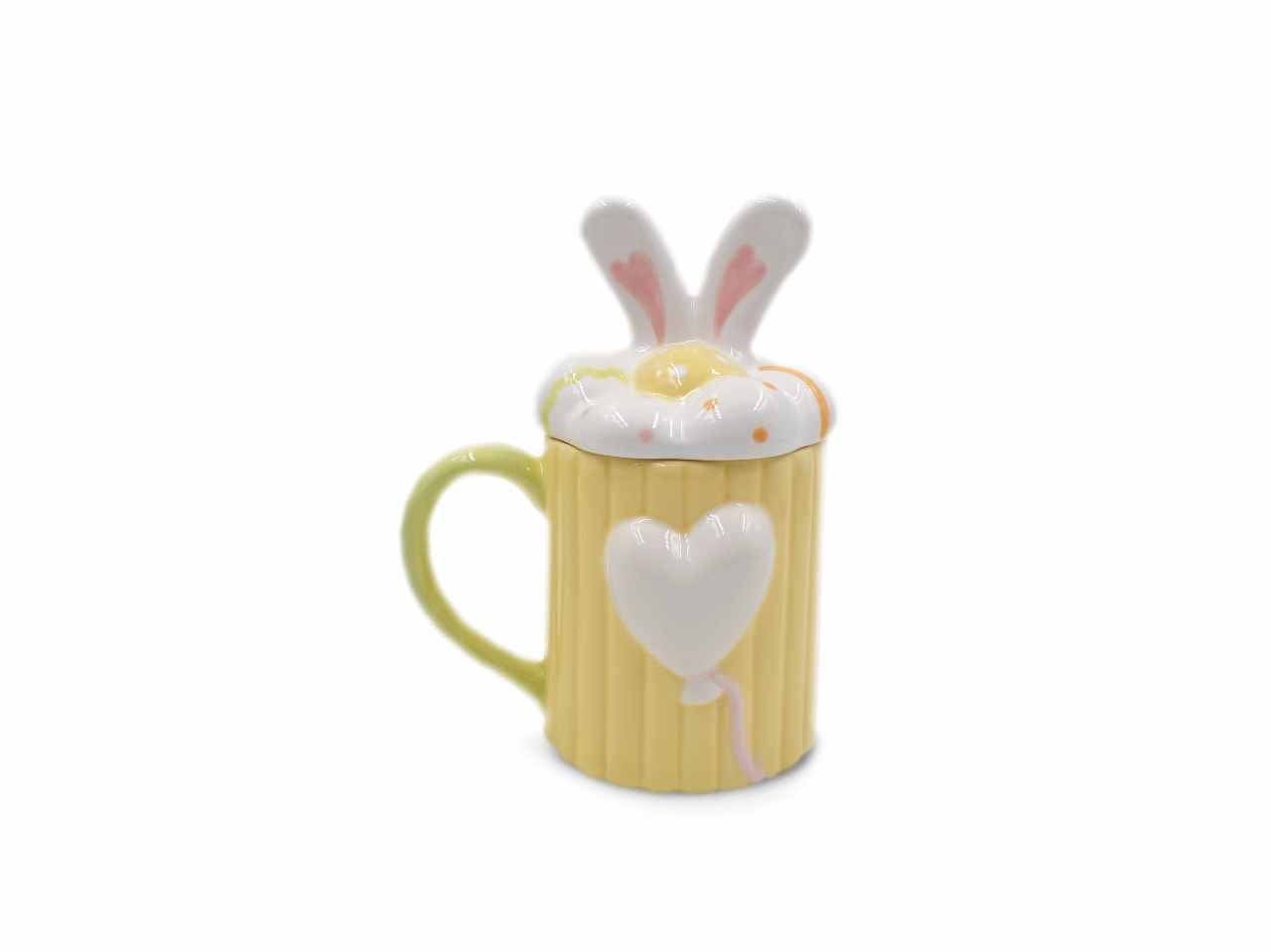 Tazza con figura coniglio in ceramica 18cm