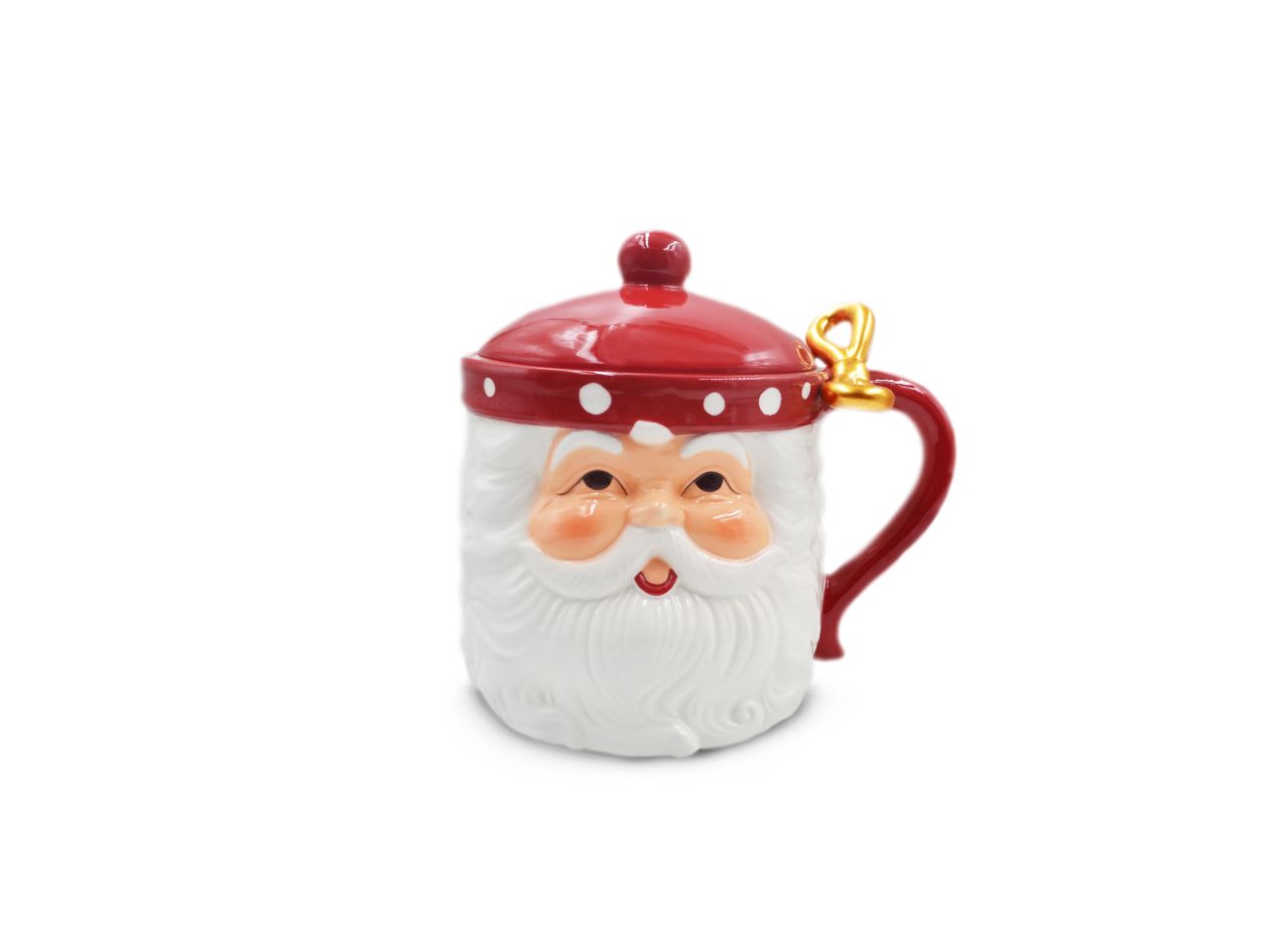 Scatola babbo natale in ceramica misura 19x20cm