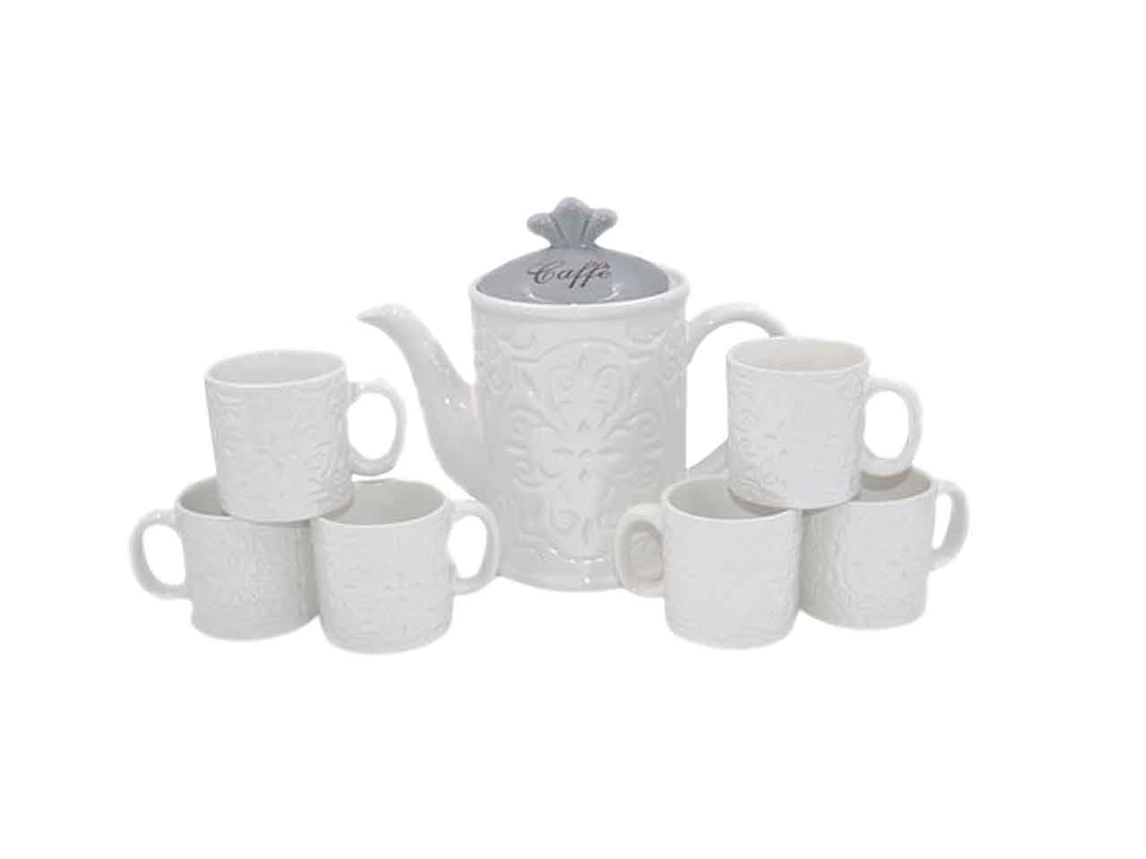 set caffe' 7pz grigio 82084