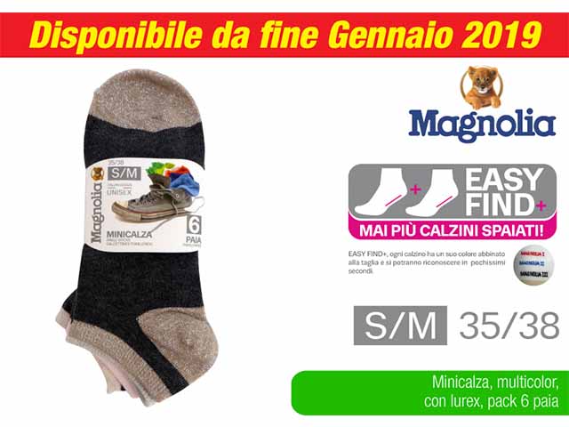 Minicalza donna lurex 6 pezzi s/m cal4426a