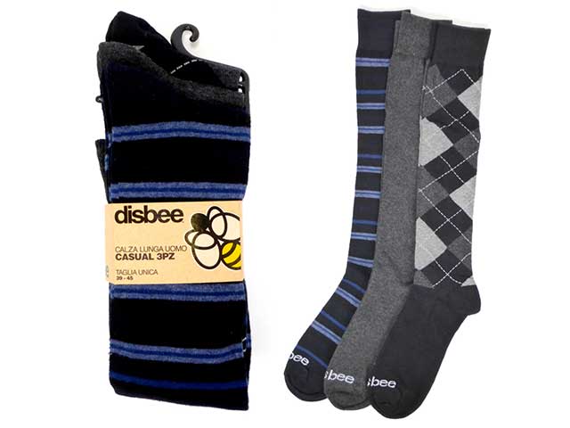 Calza casual 3 pezzi uomo lunga cal4581a
