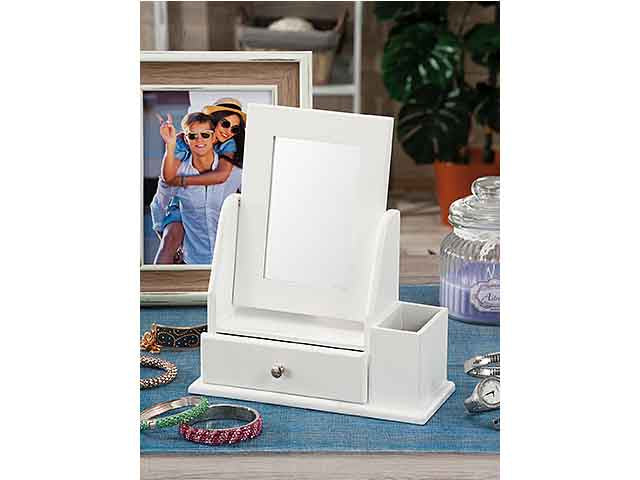 l.mdf porta gioie+specchio 24x10x27cm 42167