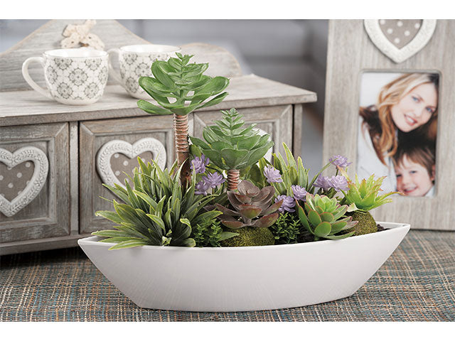 Piantina grassa con vaso 31xh20cm 48721