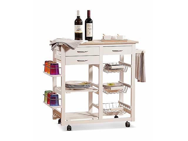 Carrello bianco 77x37xh82cm 49159