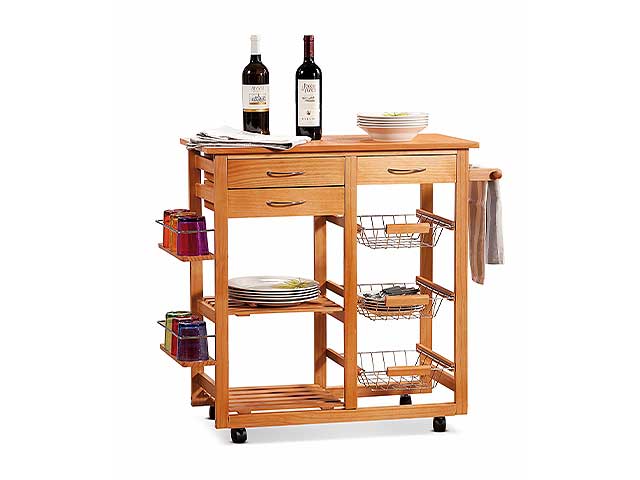 Carrello naturale 77x37xh82cm 49160