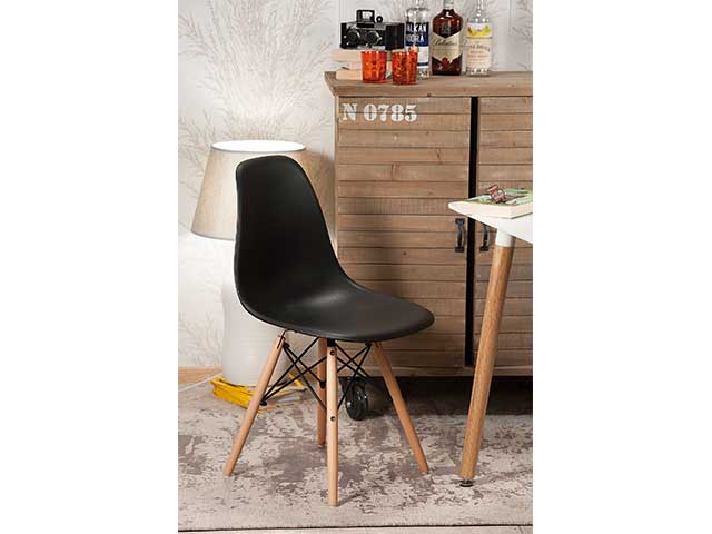 Sedia nera 46.5x52xh83cm 51747