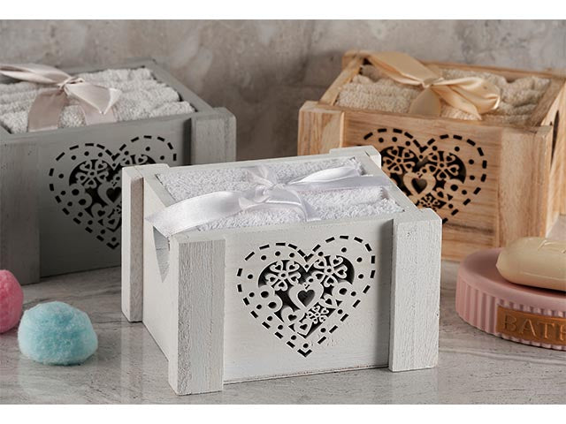 cesta c/salviette 4pz 30x30cm 54259