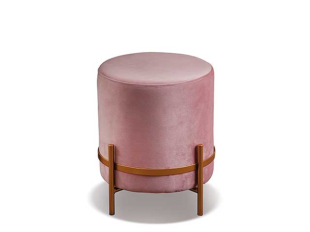 pouf velluto aurora rosa d39xh42cm58876