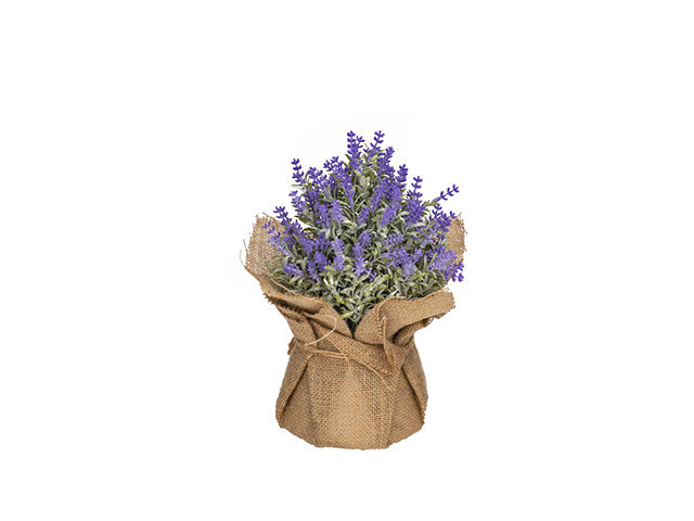 Vaso juta con lavanda 18x30cm 60020