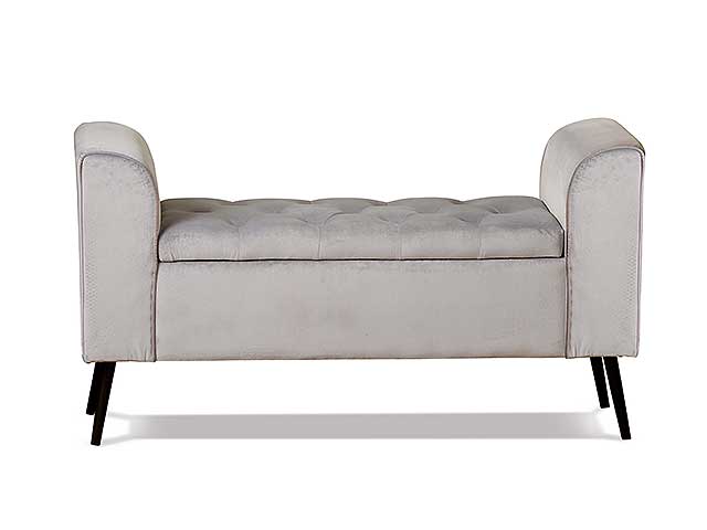Panca con contenitore zaya grigia 112x40xh60cm 6