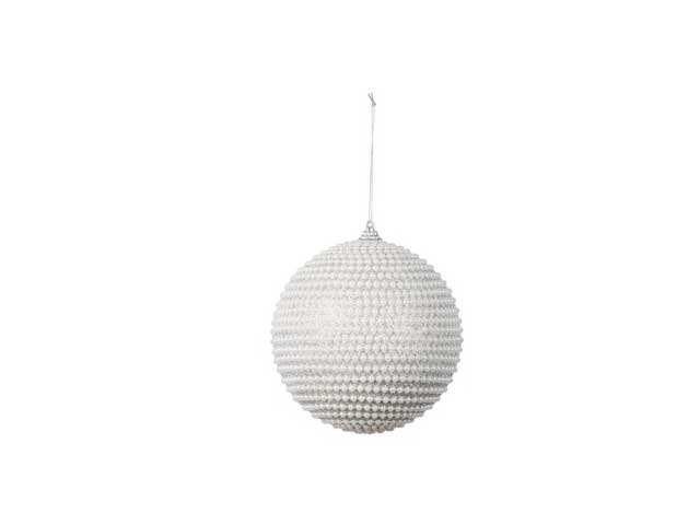 sfera bianca in plastica  d.12cm  63028