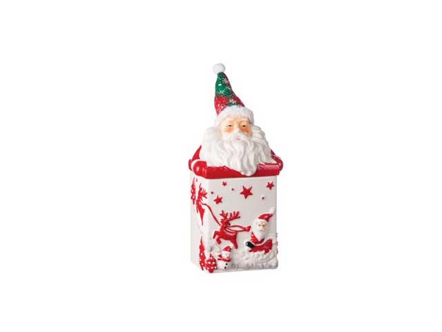 scatola babbo natale ceramica 14x32 63527