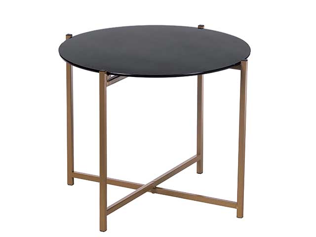 Tavolo tondo vetro+ferro d48,5xh.38,5cm 67509