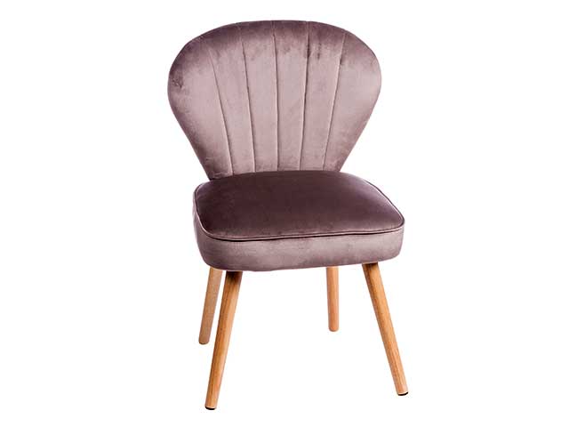 Linea jarron sedia velluto grigia 53x56xh.84cm 67943