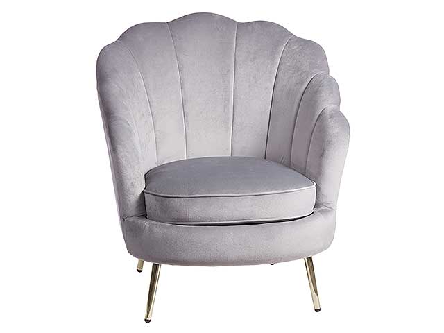 Poltrona vellinea masca grigia 75x71x84cm 67946