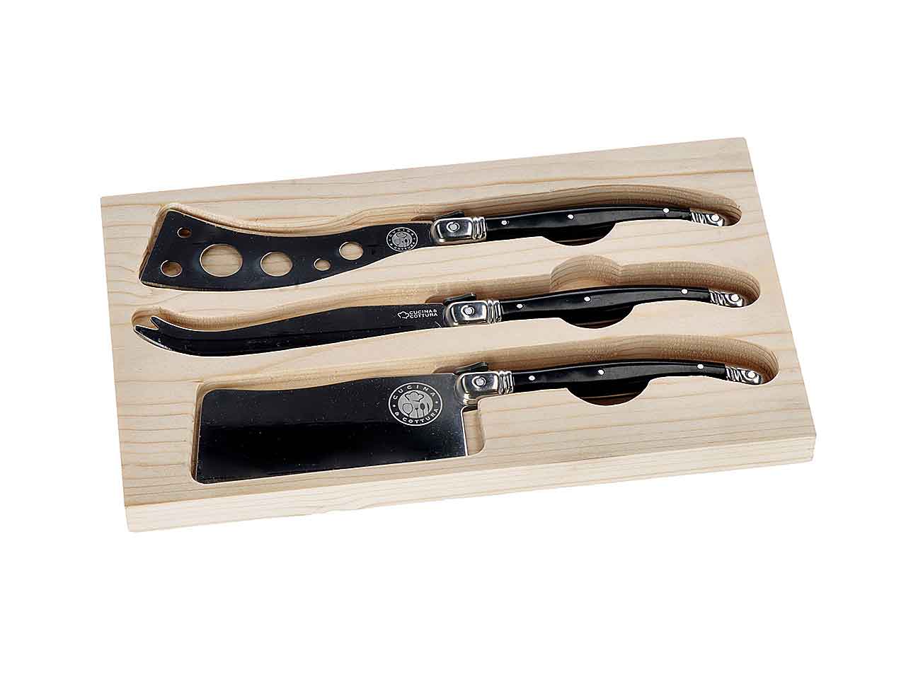 Coltello formaggio acciaio 23cm 3 pezzi 71536