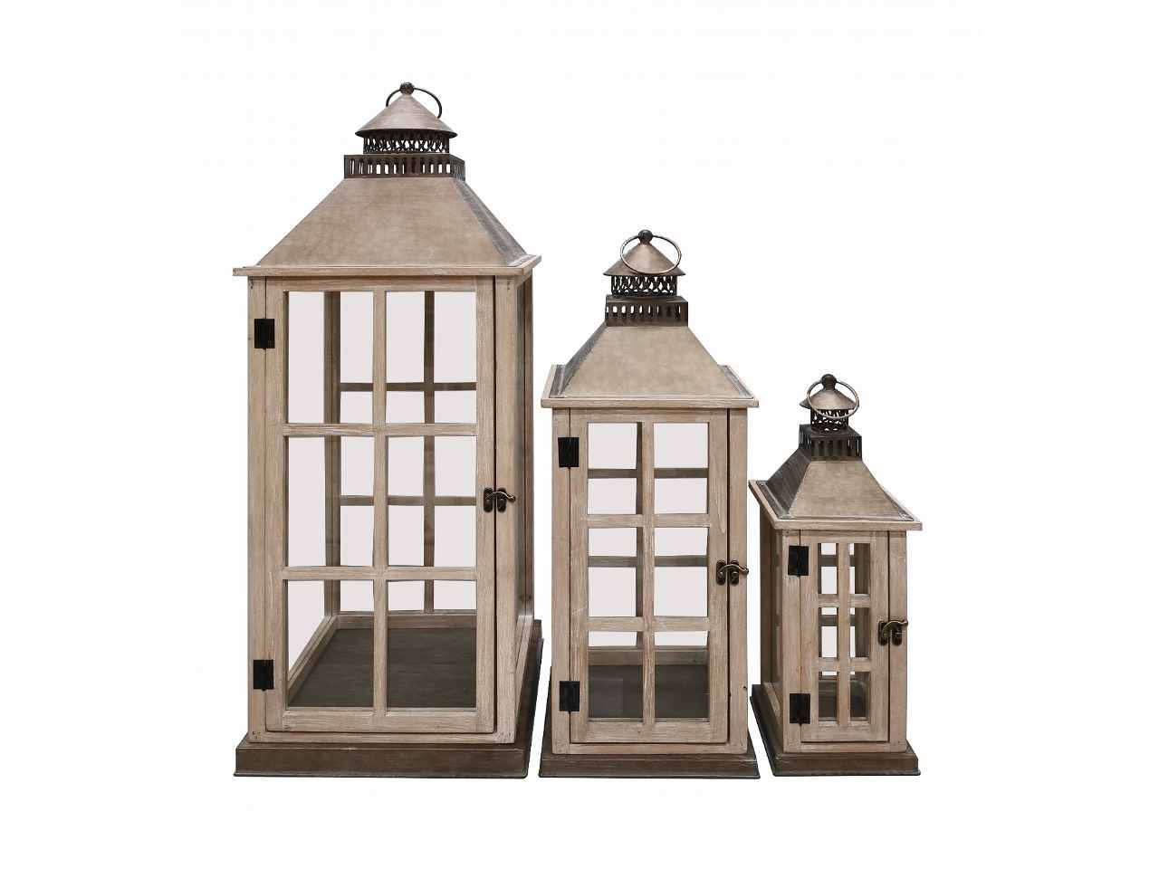Lanterna porta candela 3pz 72172