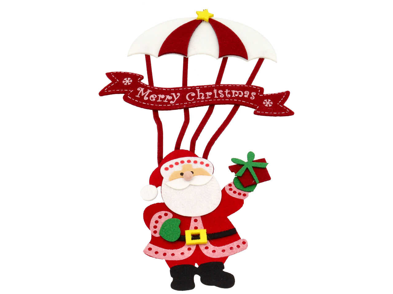 Pendente babbo natale con mongolfiera 20,5x38,5cm