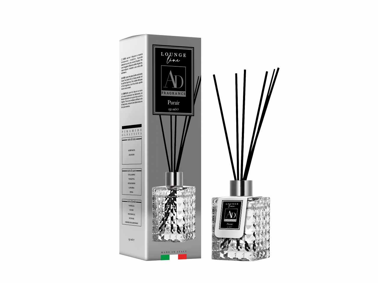 Diffusore con bacchette 150ml purair 73121