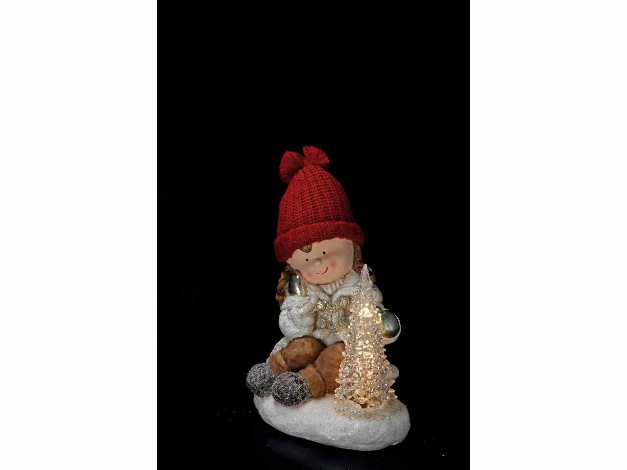 Bimbo natalizio con led 32x26xh36cm