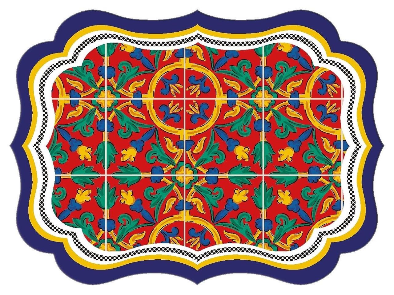 Tovaglietta in plastica 43x32cm in 4 decori assortiti