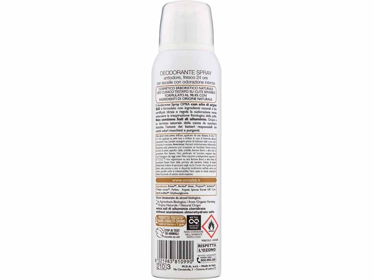 Omnia deo spray erboristico olio di argan 150ml