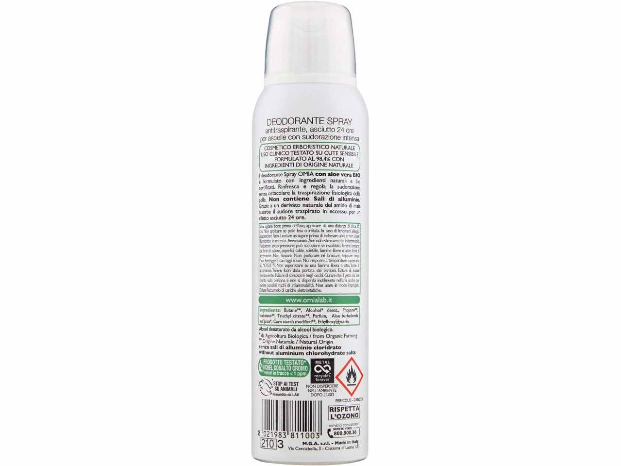Omnia deo spray erboristico aloe vera 150ml