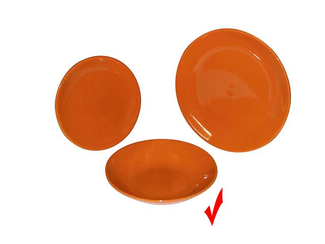 Piatto fondo arancio 259152
