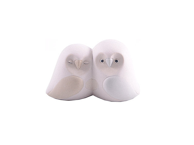 coppia civette stil. 9.7cm lana pb17506