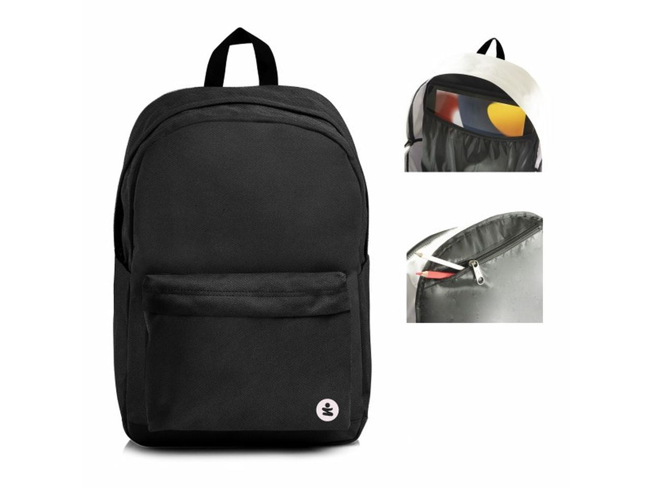 Zaino joyful con tasca interna colore nero