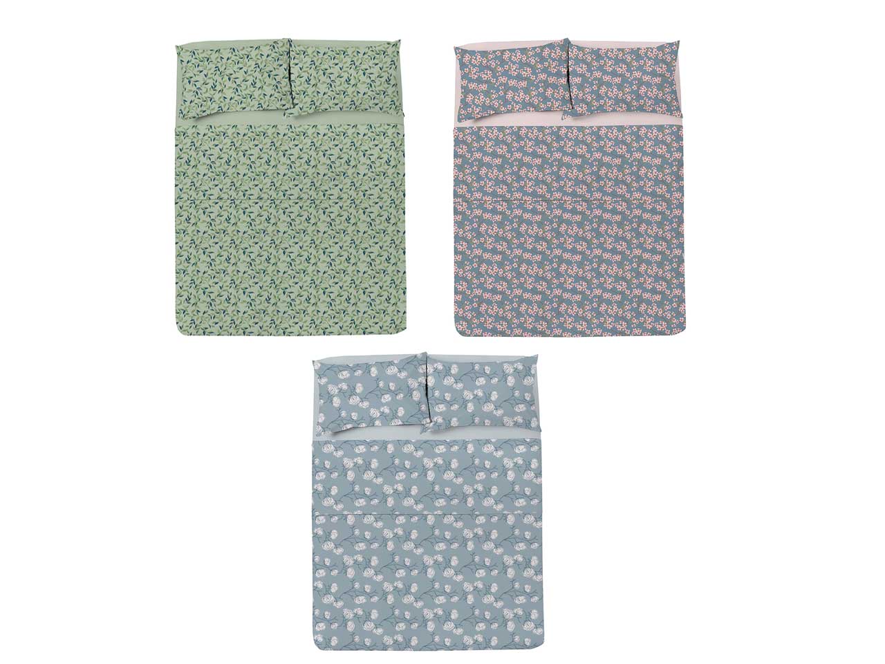 Mister cotton completo letto matrimoniale decoro piante dal mondo