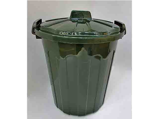 Bidone c/coperchio 23lt verde 7573
