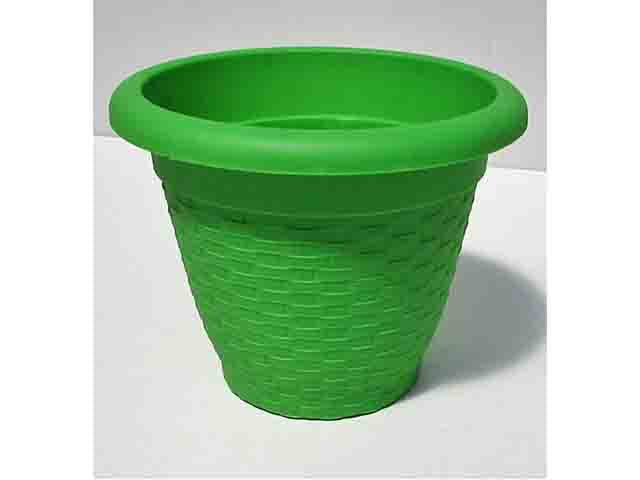 l.rattan verde vaso d35cm 15143