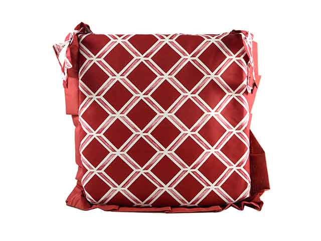 cuscino sedia c/vola' bordeaux 6pz 348