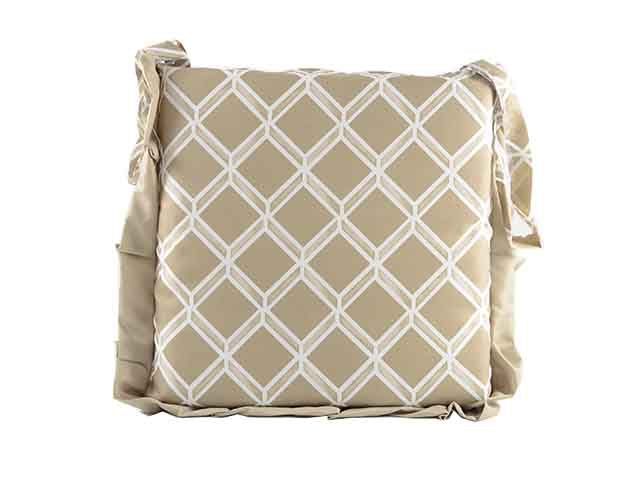 cuscino sedia c/vola' eco ecru' 6pz 349