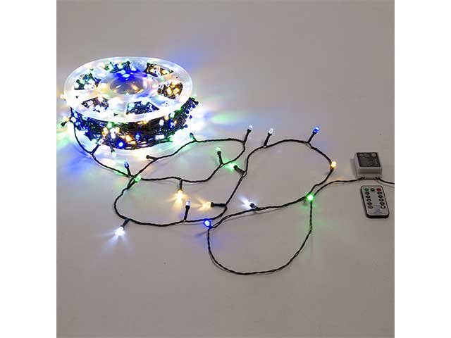 Catena luci diamante 500led multicolor uso esterno 64416