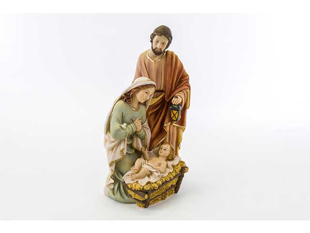 Sacra famiglia resina h.36 cm